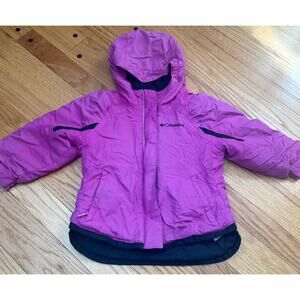 Columbia Toddler 3T Insulated Winter Ski Snow Jacket Pink Purple Outdoor